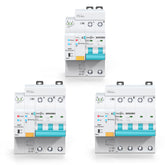 TOQCB2L-JZT Type A Zigbee Tuya Residual Current Circuit Breaker with Overcurrent Protection Smart RCBO | 2P 3P 4P 1-63A Adjustable Leakage Protection 30mA | Remote Control Power Consumption Smart Scene Automation TONGOU
