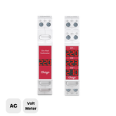 TOVME AC DIN Rail Voltmeter Single Phase/ 3-Phase 60-450V with LCD Digital Display Chayo