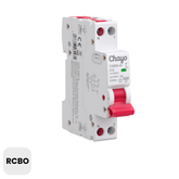 TOBD6 DIN Rail RCBO 1P+N Curve C/B 230V 30mA Leakage Overload Protection Chayo