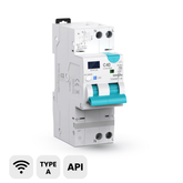 TOSMR1-JWT Type A 30mA Wi-Fi Smart RCBO Residual Current Circuit Breaker with Overcurrent Protection | Remote Control, Voice Control, Timing Modes, Power Monitor | Rated Current 1-20A/40A Adjustable 1P+N, Circuit Protection | Tuya/Smart Life APP TONGOU