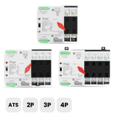 TOWTS-100 2-4P ATS Automatic Transfer Switch Electrical Selector Switches Dual Power Switch 220V Chayo