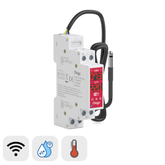 TOVTH WiFi DIN Rail Real-time Temp/Humidity Sensing | 3840W AC/300W DC, AC 16A, DC 10A | Smart Home Automation TONGOU