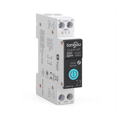 TO-Q-SY1-JZT/ZT DIY Zigbee2MQTT DIN Rail Smart Relay Switch | 1P+N AC 90-240V, Rated Current 6-63A | with Remote Control, Power Monitor, Circuit Protection, Timer, Voice Control Tuya/Smart Life APP TONGOU
