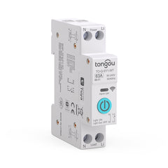 TO-Q-SY1-JWT/WT Tuya Wi-Fi DIN Rail Smart Relay Switch | 1P+N AC 90-240V 6-63A | with Remote Control, Power Monitor, Timer, Voice Control Tuya/Smart Life APPTONGOU