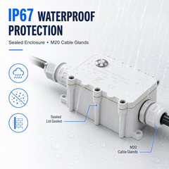 TOWPS IP67 Outdoor Tuya Wi-Fi Waterproof Smart Switch & Box 16A Timer Relay for Pool Pump Chayo