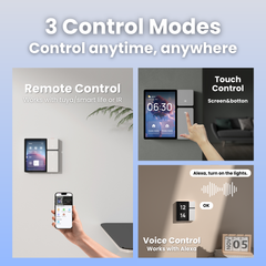 TOSCPM-T DIY Wall Display Smart Control Panel with 3.5 Inch Touchscreen | 3-Gang Wi-Fi Switch, SigMesh Hub, IR Remote Control | ETL Listed TONGOU