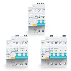 TOQCB2L-JZT Type A Zigbee Tuya Residual Current Circuit Breaker with Overcurrent Protection Smart RCBO | 2P 3P 4P 1-63A Adjustable Leakage Protection 30mA | Remote Control Power Consumption Smart Scene Automation TONGOU