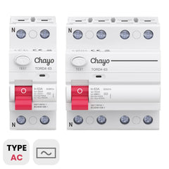 TORD4 6KA Type AC RCD RCCB 30-300mA 63A DIN Rail Residual Current Device Circuit Breaker Chayo