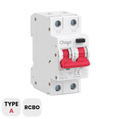 CYBD7 Type A RCBO 2P 240V Curve B 30mA Circuit Breaker with Leakage Protection Chayo