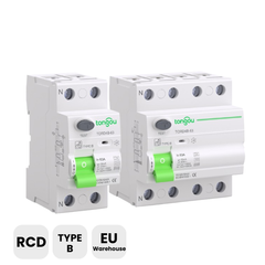 TORD4B Type B RCD Residual Current Device | 2P/4P 10KA 16-63A 30-300mA | for EV Charging System, Solar System | CE BV Certification TONGOU