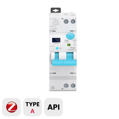 TOSMR1-JZT Zigbee Type A Smart RCBO 1P+N Auto-reclosing Metering Leakage Protection 30mA 40A With API Chayo
