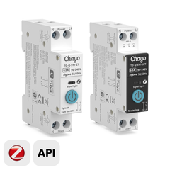 TO-Q-SY1-JZT/ZT DIY Zigbee2MQTT DIN Rail Smart Relay Switch | 1P+N AC 90-240V, Rated Current 6-63A | with Remote Control, Power Monitor, Circuit Protection, Timer, Voice Control Tuya/Smart Life APP TONGOU