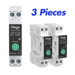 TO-Q-SY2-JWT Tuya Wi-Fi DIN-Rail Smart Switch Relay| 1–63A Adjustable, 90-240V, 1P+N Chayo