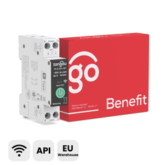 TO-Q-SY2-JWT Tuya Wi-Fi DIN-Rail Smart Relay Switch | 1–63A Adjustable, 90-240V, 1P+N | With Metering, Remote Control CE/RoHs Certficate TONGOU