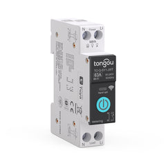 TO-Q-SY1-JWT/WT Tuya Wi-Fi DIN Rail Smart Relay Switch | 1P+N AC 90-240V 6-63A | with Remote Control, Power Monitor, Timer, Voice Control Tuya/Smart Life APPTONGOU