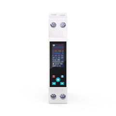 TO-Q-SYS-JWT DIN Rail Wi-Fi Smart Electrical Meter wich LCD Screen Display | 1P+N, Rated Current 1-50A Adjustable | with Remote Control, Power Monitor, Prepaid, Auto Recloser Tuya/Smart Life APP TONGOU