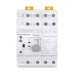 TOATS Automatic Transfer Switch 110V/220V for PV System Dual Power City Power 63A Chayo