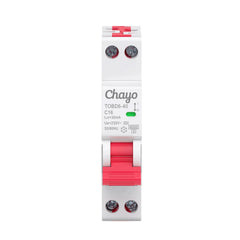 TOBD6 DIN Rail RCBO 1P+N Curve C/B 230V 30mA Leakage Overload Protection Chayo