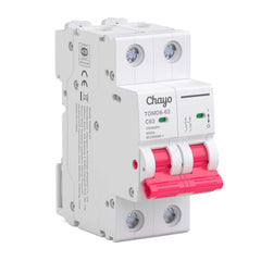 TOMD6 AC MCB DIN Rail Mini Circuit Breaker 6KA 230V 400V 50/60 Hz 1-4P 6-63A Chayo