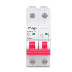 TOMD6 AC MCB DIN Rail Mini Circuit Breaker 6KA 230V 400V 50/60 Hz 1-4P 6-63A Chayo