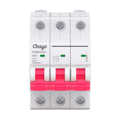 TOMD6 AC MCB DIN Rail Mini Circuit Breaker 6KA 230V 400V 50/60 Hz 1-4P 6-63A Chayo