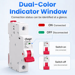TOMD6 AC MCB Mini Circuit Breaker 6KA 230V 400V 50/60 Hz 1-4P 6-63A TONGOU