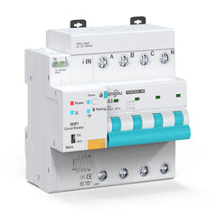 TOQCB2L Tuya Type AC Smart RCBO Wi-Fi Circuit Breaker Leakage Protection 1-63A Adjustable TONGOU