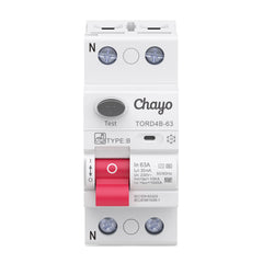 TORD4B 10KA Type B RCD Residual Current Device 30-300mA with CB/CE Certificate for EV Charging System, Solar System Chayo