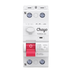 TORD4A 6kA Type A RCD 2P/4P 30-300mA 6-63A Residual Current Circuit Breaker Chayo