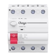 TORD4 6KA Type AC RCD RCCB 30-300mA 63A DIN Rail Residual Current Device Circuit Breaker Chayo