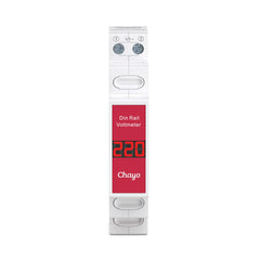 TOVME AC DIN Rail Voltmeter Single Phase/ 3-Phase  60-450V with LCD Digital Display Chayo