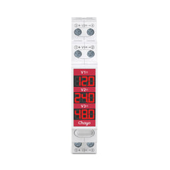 TOVME DC 1-3 Way DIN Rail Voltmeter 110~310V Solar System PV Chayo