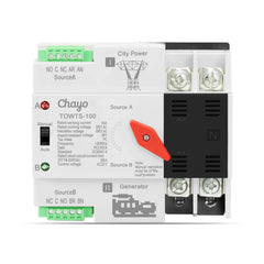 TOWTS-100 2-4P ATS Automatic Transfer Switch Electrical Selector Switches Dual Power Switch 220V Chayo