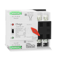 TOWTS-100 2-4P ATS Automatic Transfer Switch Electrical Selector Switches Dual Power Switch 220V Chayo