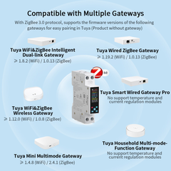 TO-Q-SY2-JZT Zigbee2MQTT Smart Switch Tuya | 1P+N AC 90-240V 1-63A Adjustable CE/ROHS Chayo