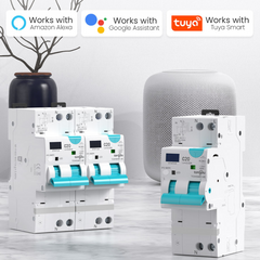 TOSMR1-JZT Zigbee 3.0 Type AC Tuya Smart RCBO Residual Current Circuit Breaker with Overcurrent Protection | Rated Current 20A/40A, Leakage Protection 30-100mA 1P+N | Remote Control, Real-time Power Consumption, Auto-reclosing | Tuya/Smart Life APP TONGOU