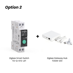 TO-Q-SY2-JZT Zigbee2MQTT Smart Switch Tuya Smart Life | 1P+N AC 90-240V 1-63A Adjustable | Power Monitor Timing Modes Remote Control Under/Overvoltage Protection | Smart Home Automation TONGOU